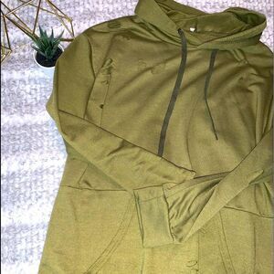 Distressed Olive Green Hoodie